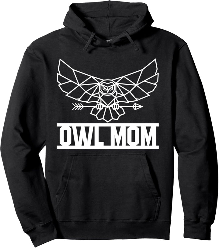Owl Mom Eulenmama Vögel Käuzchen Eulenmotiv Kauz Vogel Eule Pullover Hoodie