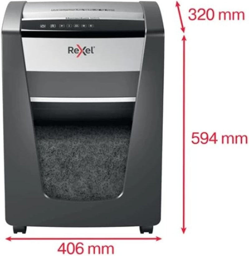 Rexel Aktenvernichter Momentum X420, Partikelschnitt, 22-20 Blatt A4 (70-80 g/m²) Kapazität, Sicherh