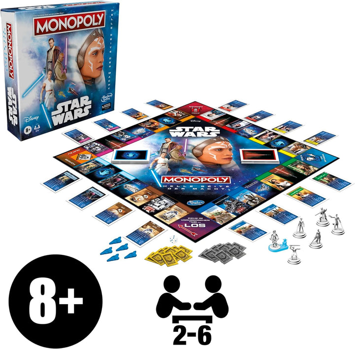Monopoly: Star Wars Light Side Edition Brettspiel, Star Wars Jedi Spiel für 2–6 Spieler, Spiel für K