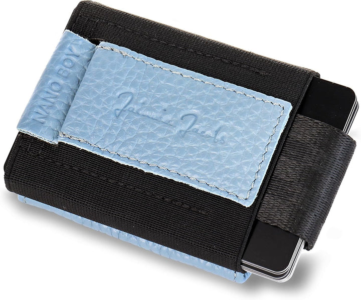 Jaimie Jacobs Minimalist Wallet Nano Boy Pocket Mini Geldbörse aus Textil mit Zugband schmaler Karte