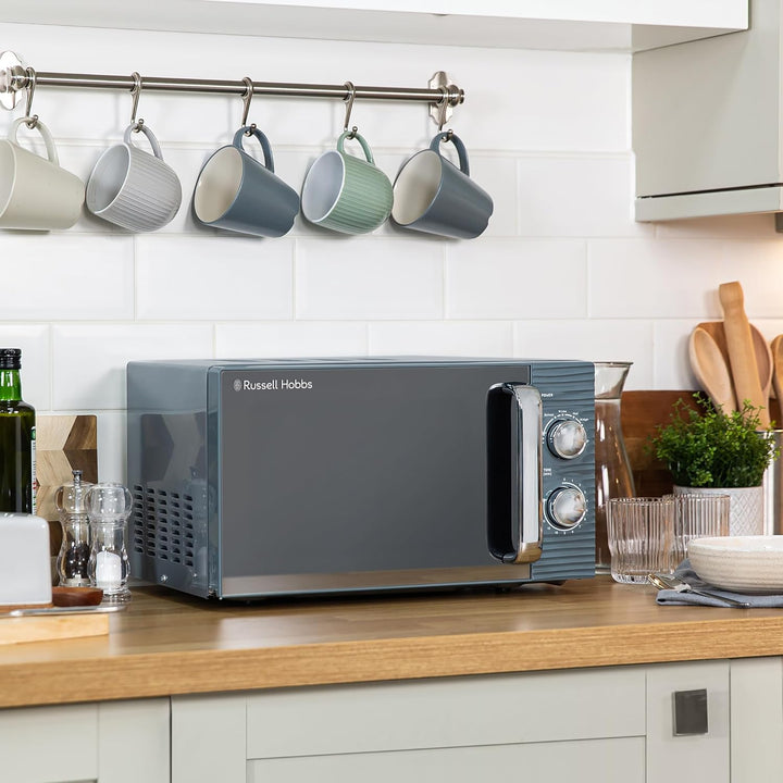Russell Hobbs RHM1731G Inspire Solo Mikrowelle, 17 Liter, 700W, Grau, mit 5 Leistungsstufen, Timer,
