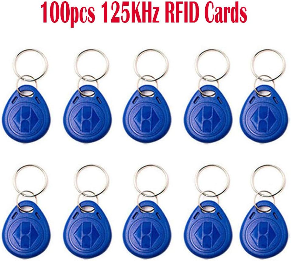 YAVIS EM4305 100 x RFID Transponder Chipschlüssel Beschreibbare Schlüsselring 125KHz Nähe EM ID Kart