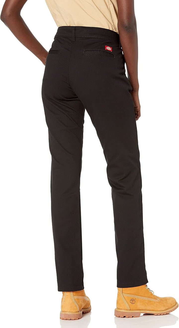 Dickies Damen Straight Flex Twill Pant Khakis 42 Schwarz Abgespült, 42 Schwarz Abgespült