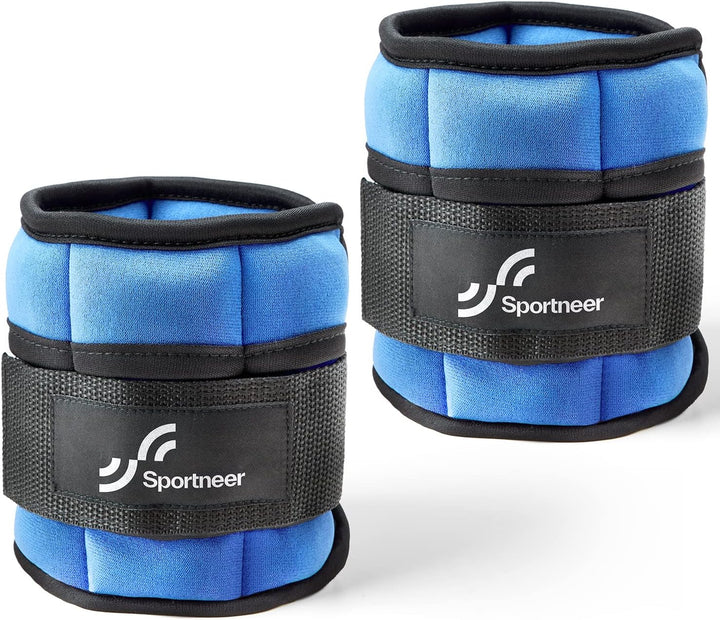 Sportneer Verstellbare Gewichtsmanschetten für Füsse oder Handgelenke, 0,7–3 kg pro Knöchel, 1,4–6 k