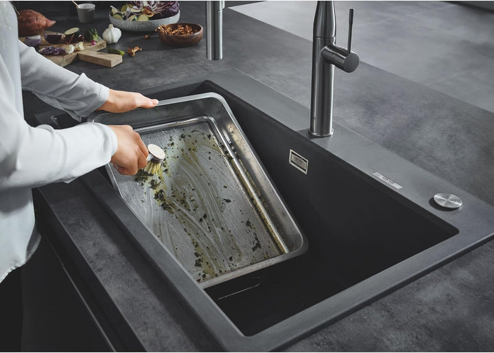 GROHE K700 | Kompositspüle | granit schwarz | 31652AP0 K700 Granit Schwarz 78 x 51 cm Kompositspüle,