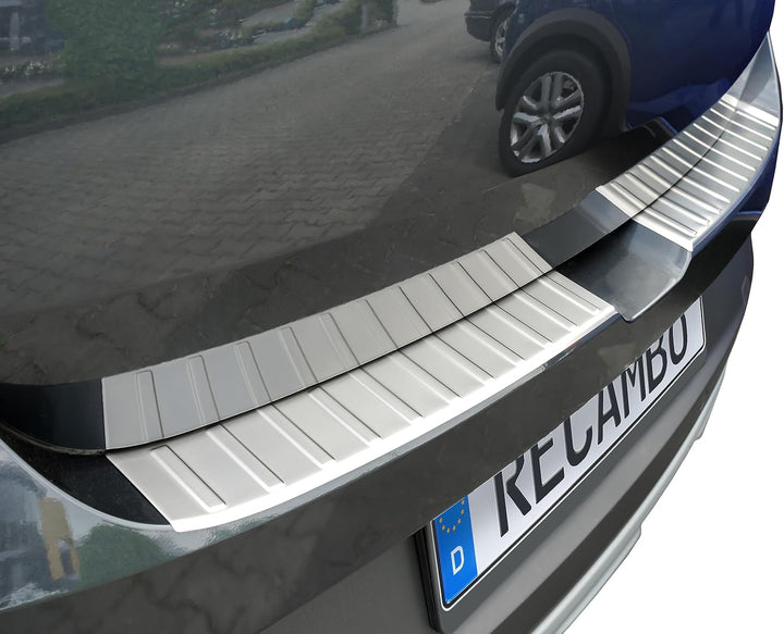 RECAMBO Ladekantenschutz Edelstahl matt gebürstet mit Textur - kompatibel für Dacia Sandero 3 - DJF