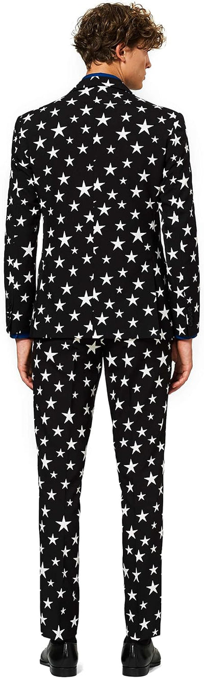OppoSuits Herren Opposuits Halloween Suit For Men in Creepy And Stylish Print Anzug 46 Starstruck, 4