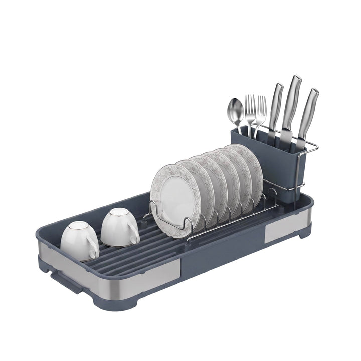 Amig - Geschirrabtropfer klein Siba - 44,5 x 20,6 x 13 cm - Edelstahl und Polypropylen - Farbe Grau