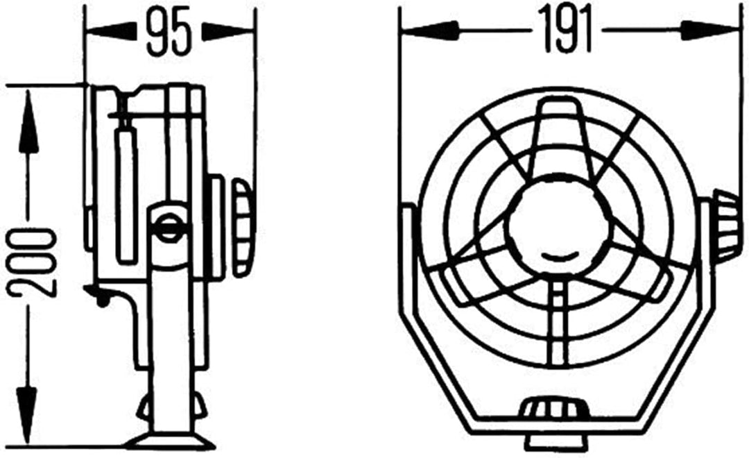 HELLA - Ventilator - Turbo - 24V - 6.5W - schwarz - Kabel: 1400mm - 8EV 003 361-011 Hella Verpackung