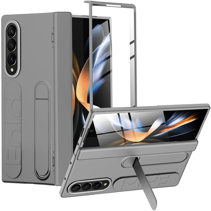 Miimall Kompatibel mit Samsung Galaxy Z Fold 4 Hülle mit Handschlaufe, [Abnehmbare Ständer] [Display