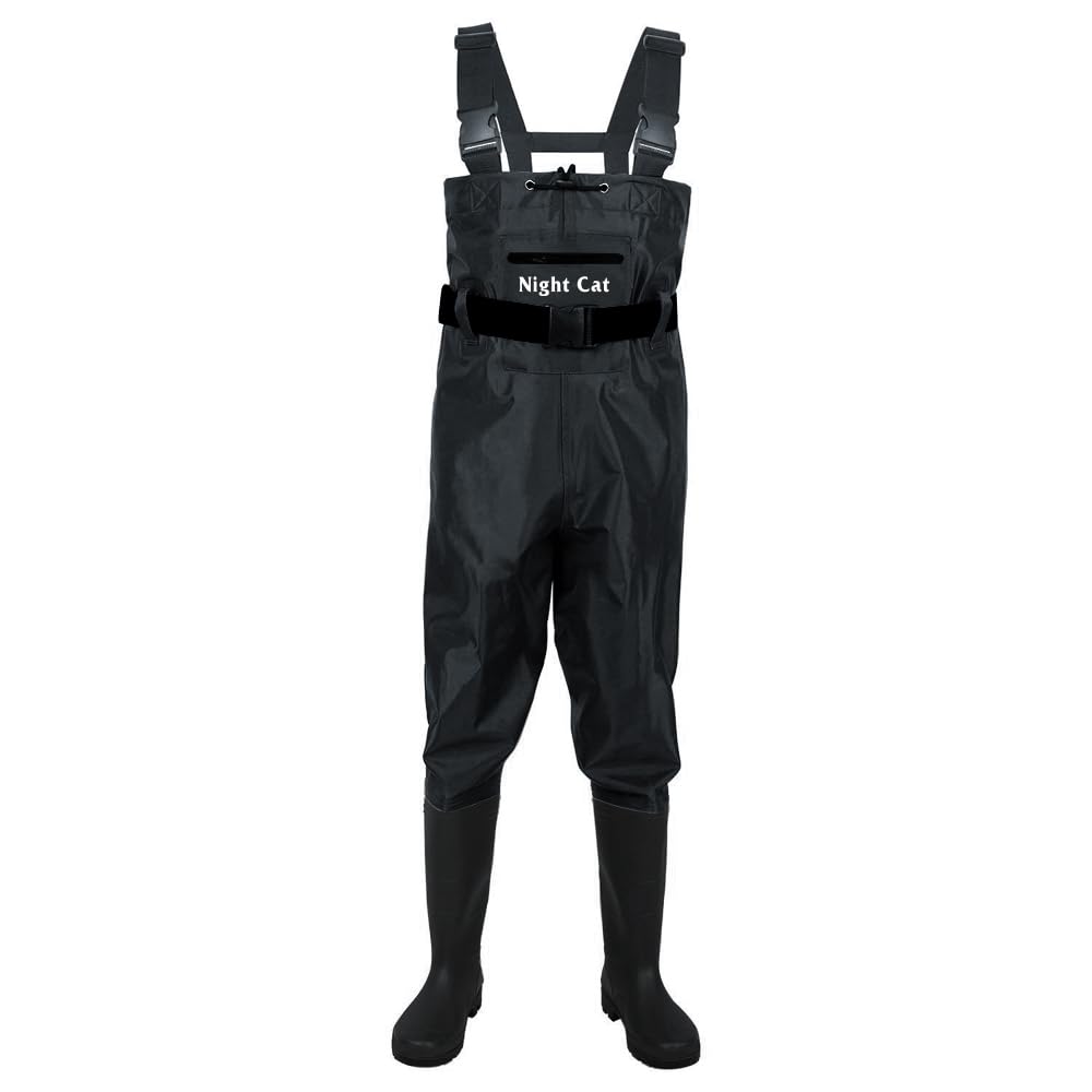 Night Cat Wathose Herren Damen Frauen Wathose mit Stiefeln wasserdichte Atmungsaktive Crosswater Wad