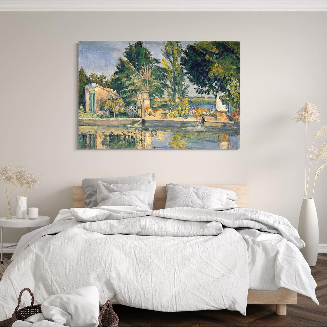 Printed Paintings Leinwand (100x70cm): Paul Cézanne - Jas de Bouffan (1876) 100x70 cm, 100x70 cm