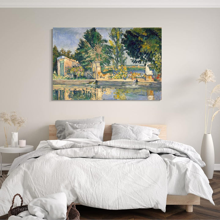 Printed Paintings Leinwand (100x70cm): Paul Cézanne - Jas de Bouffan (1876) 100x70 cm, 100x70 cm