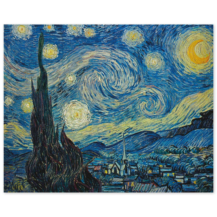 JUNIWORDS Poster, Vincent van Gogh, Sternennacht, 75 x 60 cm, 75 x 60 cm