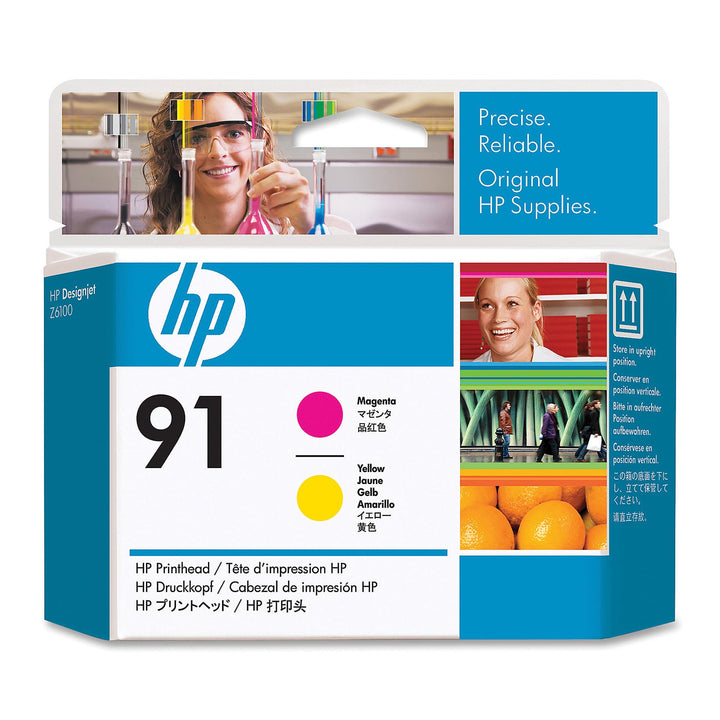 HP 91 DesignJet Druckkopf | Tinte für DesignJet Z6100 (C9461A) Magenta/Gelb, Magenta/Gelb