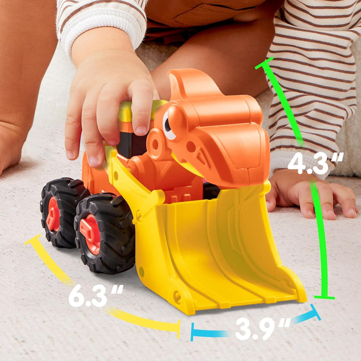 JOYIN 4 Stück Bagger Auto Spielzeug für 1 2 3 4 5 Jahren Kinder, Aufziehauto, Sandkasten Sandspielze