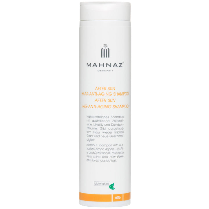 MAHNAZ® After Sun & Anti-Aging Shampoo, neue Vitalität nach Sonne, Strand, Salzwasser, 200 ml