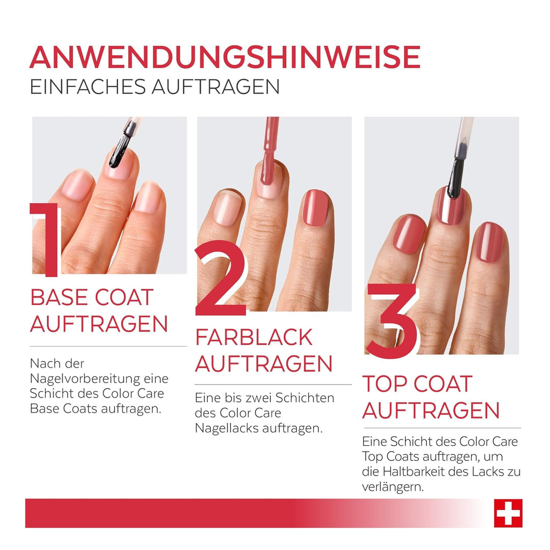 PODERM - TEEBAUM-NAGELLACK COLOR CARE Korallenrosa - verbessert das Aussehen für die gelbe oder brüc