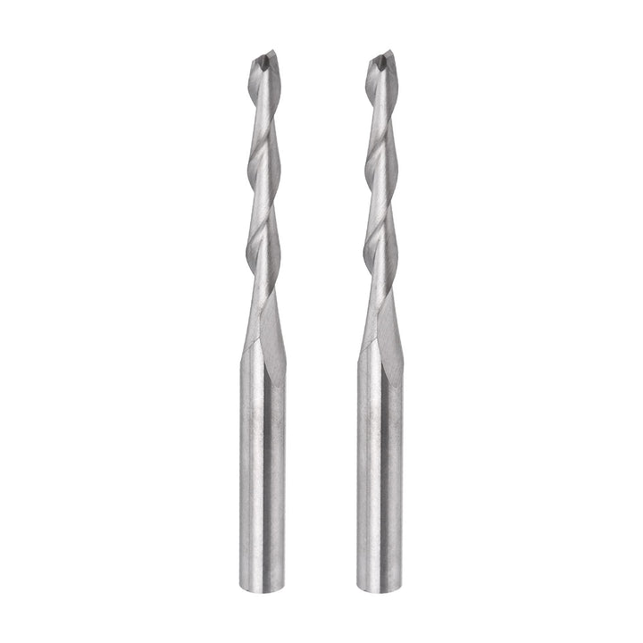sourcing map 2 Stück VHM Schaftfräser 2 mm, Klingenlänge 17 mm, CNC Fräser für Edelstahl, Verbundwer