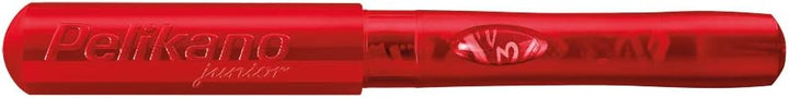 Pelikan Füller Pelikano Junior für Linkshänder, Feder L, 1 Set, rot rot für Linkshänder, rot fü