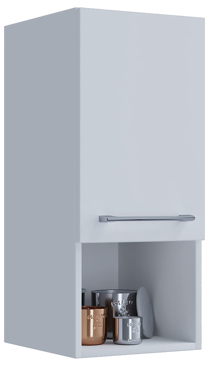 VCM Holz Badmöbel Midischrank Badregal Badschrank Badezimmer Möbel Regal Badinos DF Weiss, Weiss