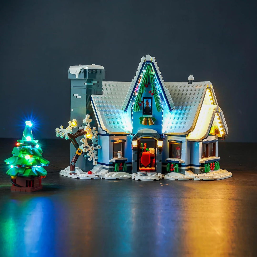 BrickBling Led Licht Set Kompatibel mit Lego 10293 Santa’s Visit (Kein Modell), Dekorationsbeleuchtu