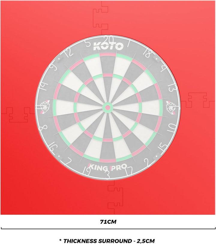 KOTO - 4pcs. Dart Surround, langlebige Dart wandschutz, verhindert Schäden, Eva 4PCS Quadrat Rot, 4P
