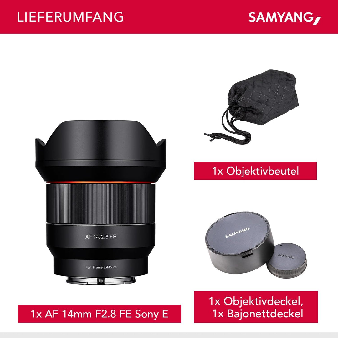 Samyang AF 14mm F2,8 Sony FE - Autofokus Ultra Weitwinkel Objektiv mit 14 mm Festbrennweite für spie