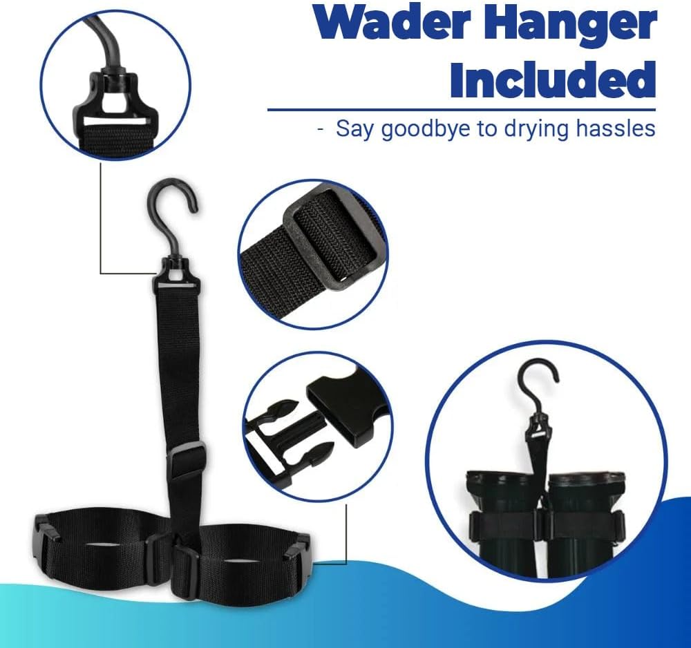 DaddyGoFish Wathose Für Kinder Und Erwachsene, Wathose Zum Angeln Und Jagen Mit Einer Tasche Und Ein