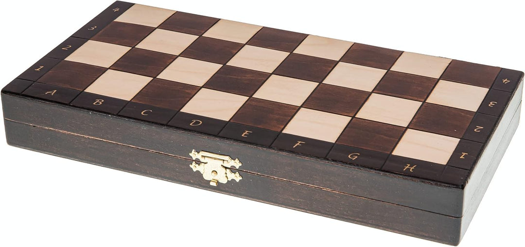 Square - Schach Schachspiel - MAGNETISCHE LUX- 28 x 28 cm - Schachfiguren & Schachbrett aus Holz