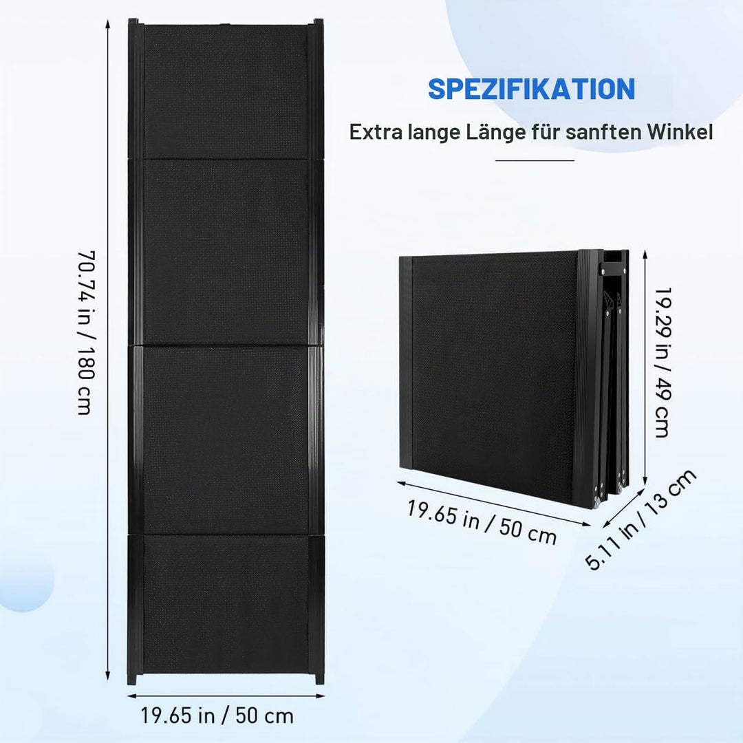 Gadpiparty 180x50cm Hunderampe Auto Klappbar, Klappbare Rampe für Hunde bis 136kg, rutschfeste Teppi