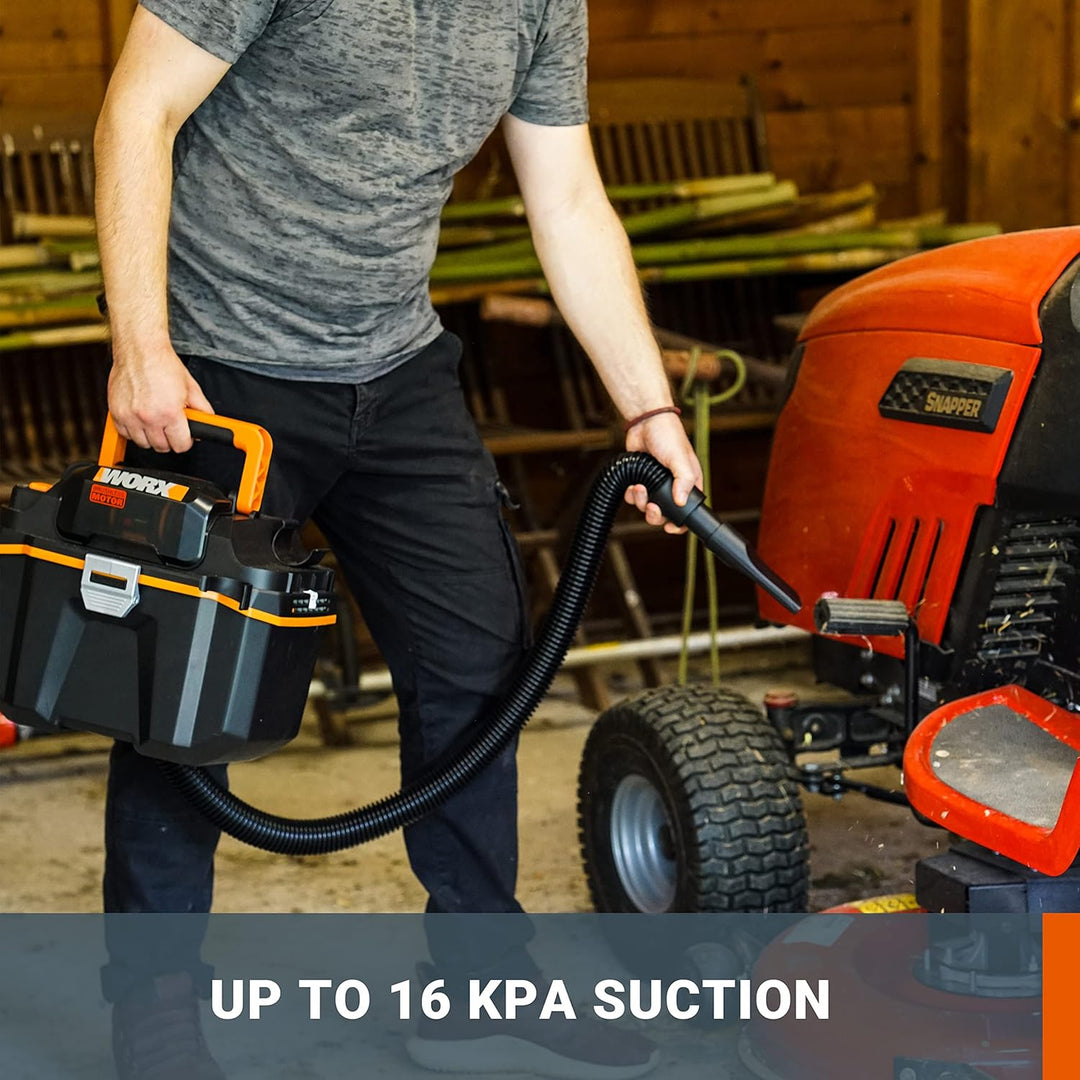 WORX Akku-Werkstattsauger 18V(MAX 20V) WX031, PowerShare, Starke Saugkraft, tragbar, mit 1 STK. Akku