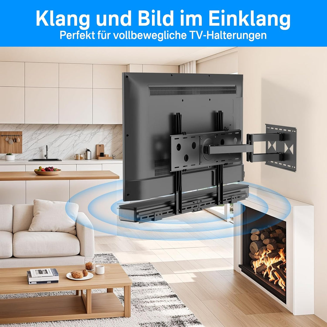 TV Soundbar Halterungen für Vizio/Samsung/Sony/LG Soundbar Halterung unter TVs (40“-80“ TV) | Höhenv