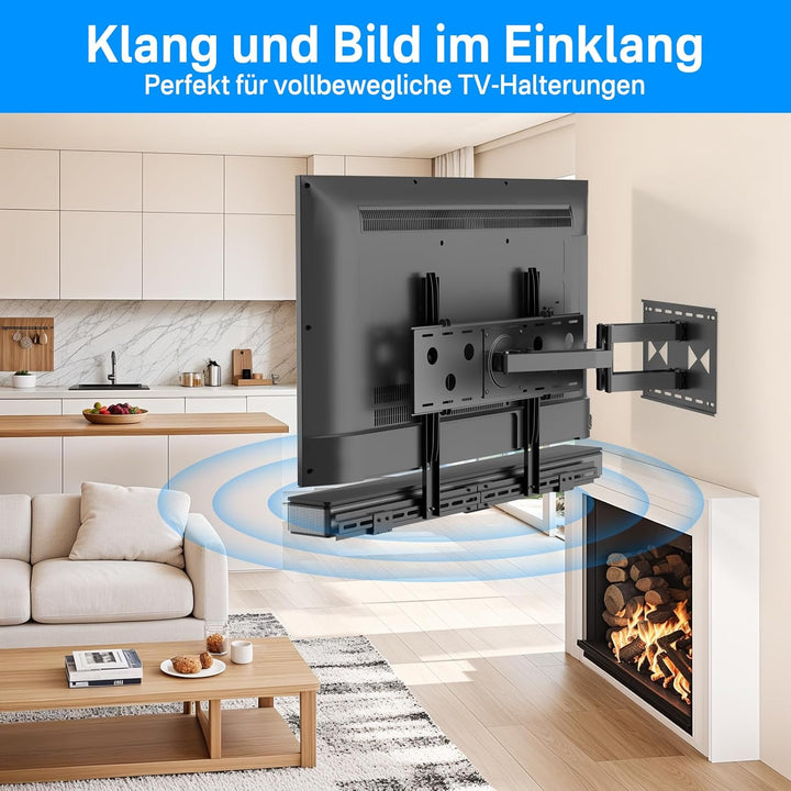 TV Soundbar Halterungen für Vizio/Samsung/Sony/LG Soundbar Halterung unter TVs (40“-80“ TV) | Höhenv