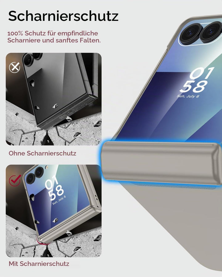 Miimall Kompatibel mit Samsung Galaxy Z Flip 7 Hülle mit Scharnierschutz Magnetischer [Externer Bild