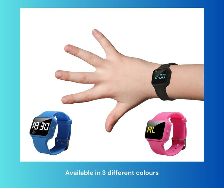 Black Pivotell Vibratime Junior Erinnerungsuhr – mit bis zu 16 täglichen Alarmen, Modern