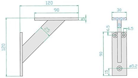 Alusfera Regalhalterung - Dekorative Regalwinkel - Regalhalter 120 mm - Wandregal Halterung - Langle