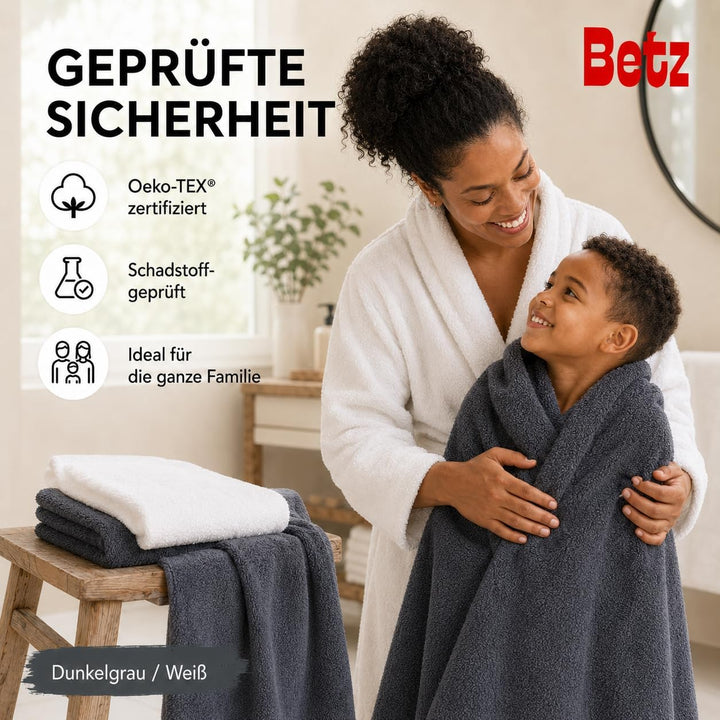 Betz 12 TLG. Handtuch Set Berlin 100% Baumwolle 2 Liegetücher 4 Handtücher 2 Gästetücher 2 Seiflappe