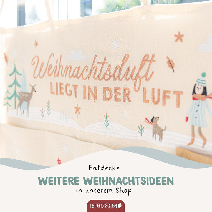 Papierdrachen 3 Geschenksäckchen in beige mit Bestickung in pastell - zum Befüllen und Verschenken -