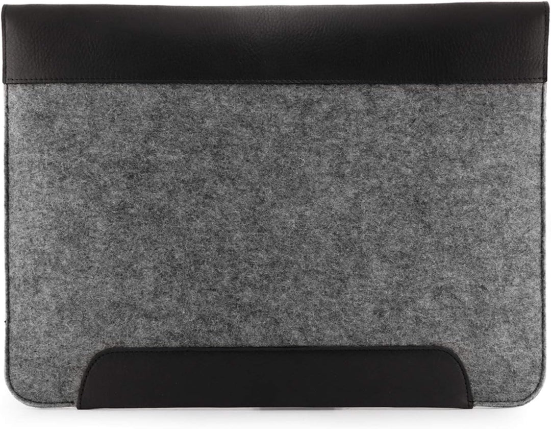 MegaGear MacBook-Tasche aus echtem Leder und Fleece, Laptop-Hülle für MacBook Pro und MacBook Air Hü