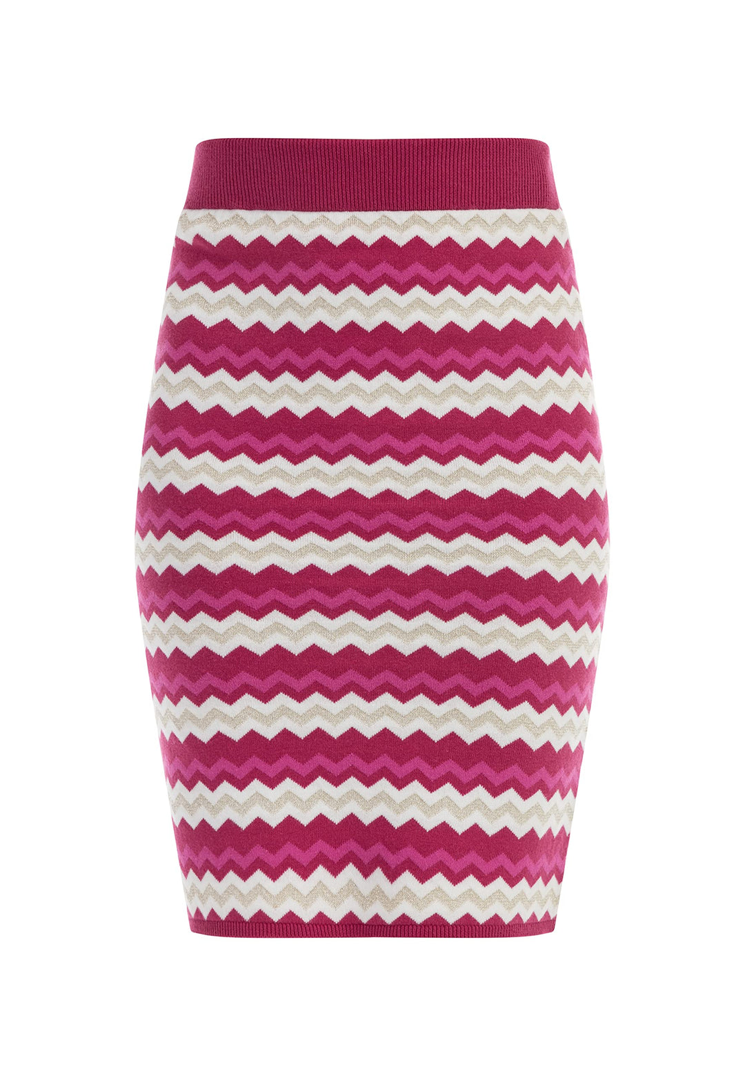 faina Damen Strick Midirock XS Pink Mehrfarbig, XS Pink Mehrfarbig