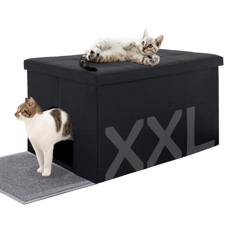 MEEXPAWS Katzenklo Schrank XXL, Katzenschrank für Katzentoilette, Verstecktes Katzenklo, Katzentoile