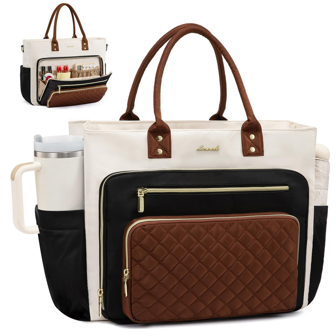 LOVEVOOK Lehrertasche Damen Gross, 15.6 Zoll Laptoptasche Arbeitstasche | Wasserdicht Aktentasche Bü