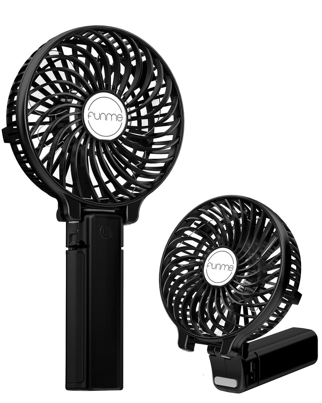 Funme Handventilator Akku Mini Ventilator Tragbar Lüfter Aufladbarer Leiser Tischventilator [Lebensl