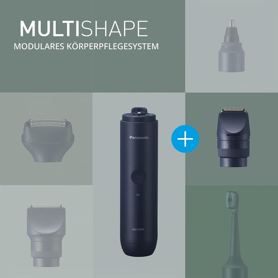 Panasonic MULTISHAPE modulares Körperpflege-System ER-CTN1, Bart- und Haartrimmer für Männer mit wie