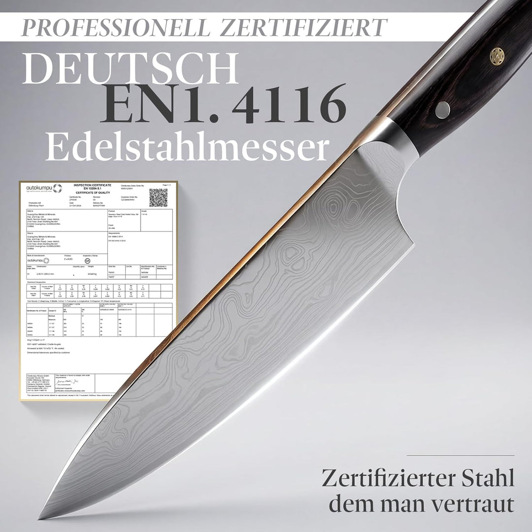 Küchenmesser Scharf Geschenk Valentinstag für Ihn - 34 Cm Kochmesser Profi Messer, Jahrestag Geschen