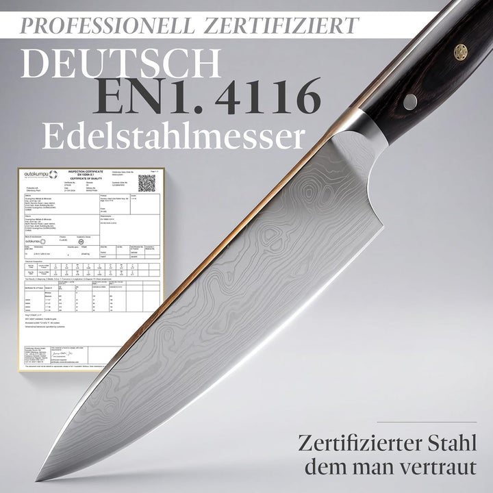 Küchenmesser Scharf Geschenk Valentinstag für Ihn - 34 Cm Kochmesser Profi Messer, Jahrestag Geschen