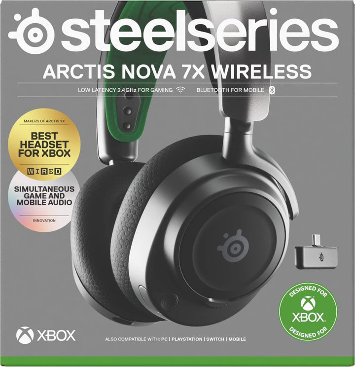 SteelSeries Arctis Nova 7X - Wireless Gaming-Headset mit Multi-System-Kompatibilität – 2,4 GHz- und