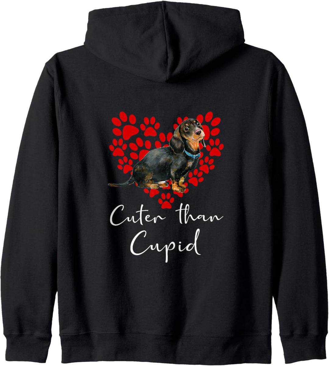DACKEL Cuter Than Cupid Hunde Valentinstag Kapuzenjacke