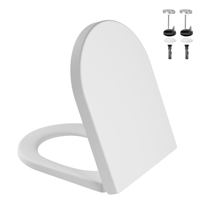 IDEALHOUSE Toilettendeckel mit Absenkautomatik, WC-Sitz mit Schnellverschluss Funktion Einfache Mont